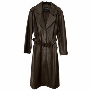 Eloquii Dark Brown Faux Trench Coat